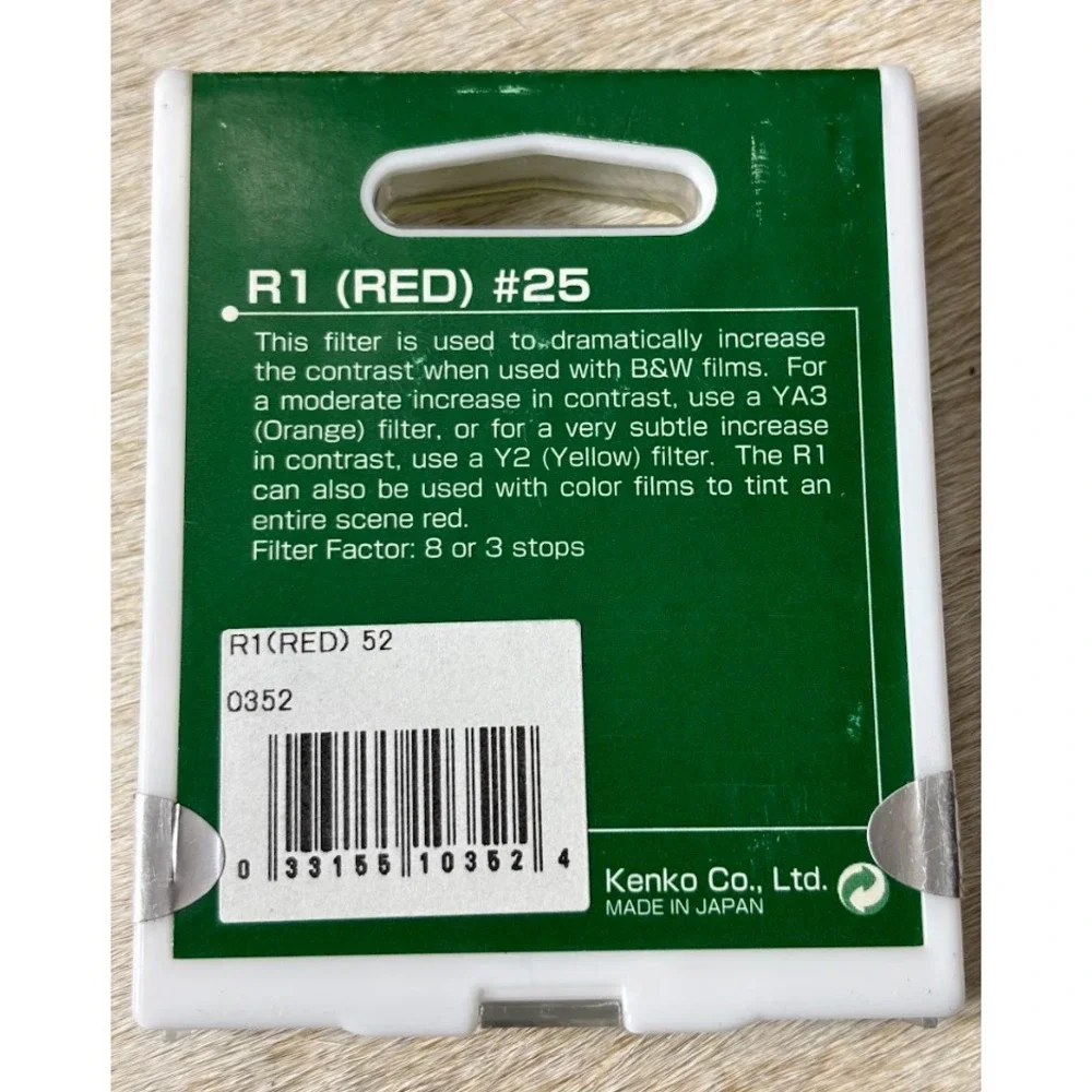 Kenko‎ R1 Red Lens Filter 52mm Pro Color Effect Camera Glass Japan New